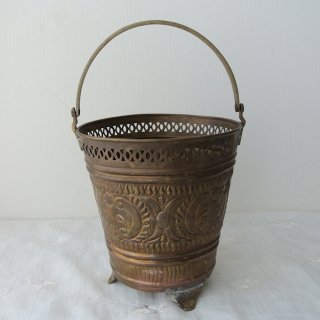 モロッコ雑貨　シルバーバケツ モロッコの古いハマムバケツ M | モロッコの暮らしと手しごと