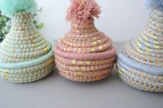 画像4: モロッコ蓋つきかご小物入れ・S　ベルベルバスケット　モロッコインテリア  (4)