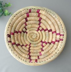 画像1: モロッコかご皿｜丸・柄 Mサイズ　小物入れ　フルーツかご (1)