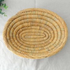 画像1: モロッコかご皿｜楕円・無地 Mサイズ　小物入れ　フルーツかご (1)