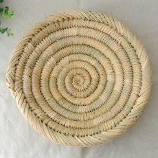画像1: モロッコかご皿｜丸・無地 Mサイズ　小物入れ　フルーツかご (1)