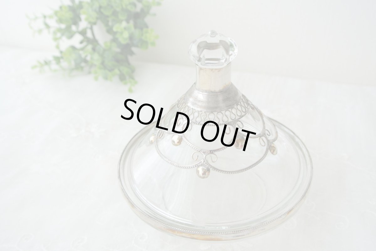 画像3: ガラスのタジン小物入れ|メタル装飾付きA (3)