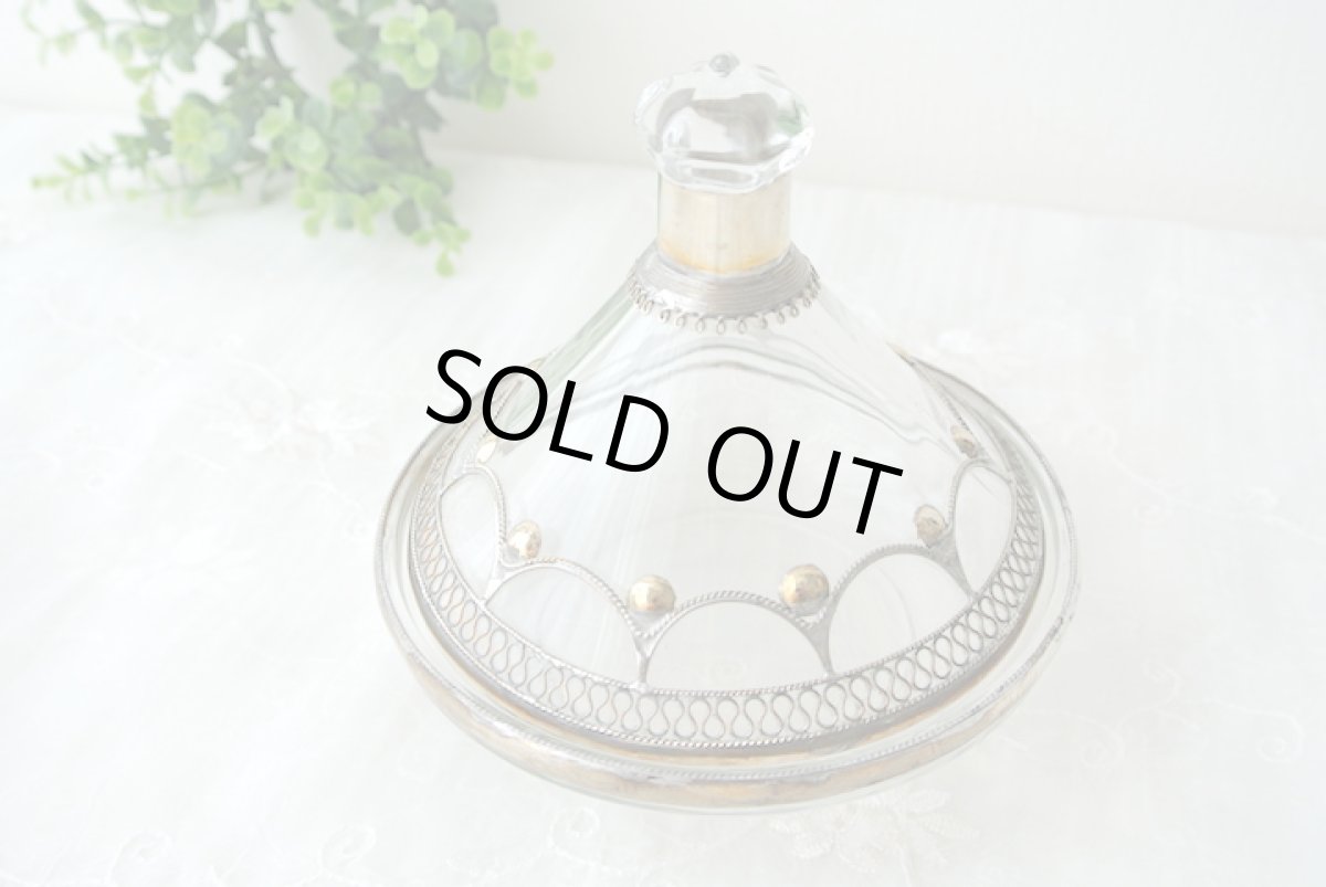 画像3: ガラスのタジン小物入れ｜メタル装飾付きB  (3)