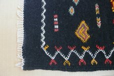 画像5: モロッコラグ ｜アフニフ SS（ブラックA / 約55×52cm）美品　玄関マット　一点もの (5)