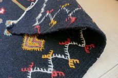 画像6: モロッコラグ ｜アフニフ SS（ブラックA / 約55×52cm）美品　玄関マット　一点もの (6)