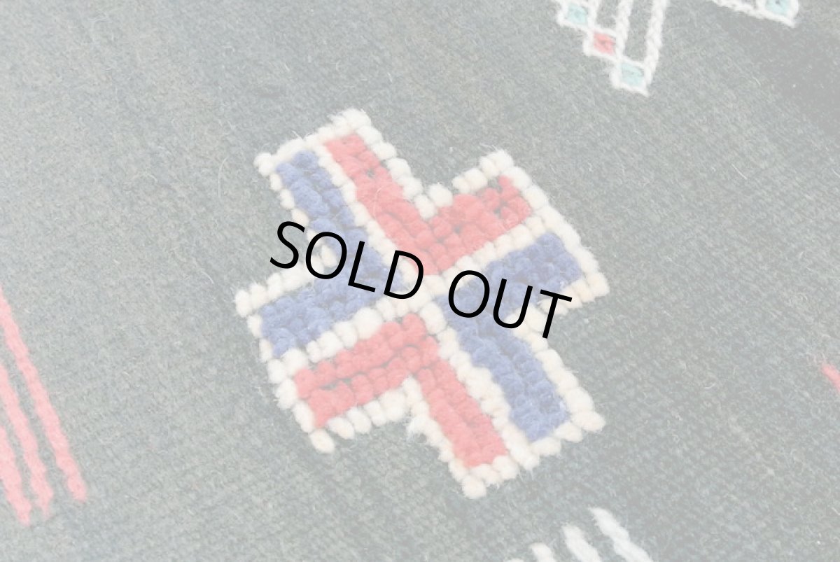 画像4: モロッコラグ ｜アフニフ SS（ブラックB / 約52×54cm）美品　玄関マット　一点もの (4)