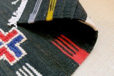 画像6: モロッコラグ ｜アフニフ SS（ブラックB / 約52×54cm）美品　玄関マット　一点もの (6)