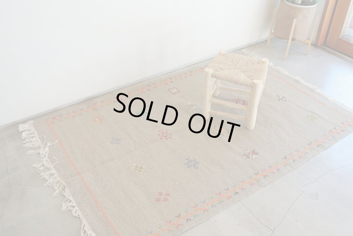 画像3: モロッコラグ ｜アフニフ M（グレー / 約156×102cm）エリアラグ　一点もの　送料無料　良品 (3)