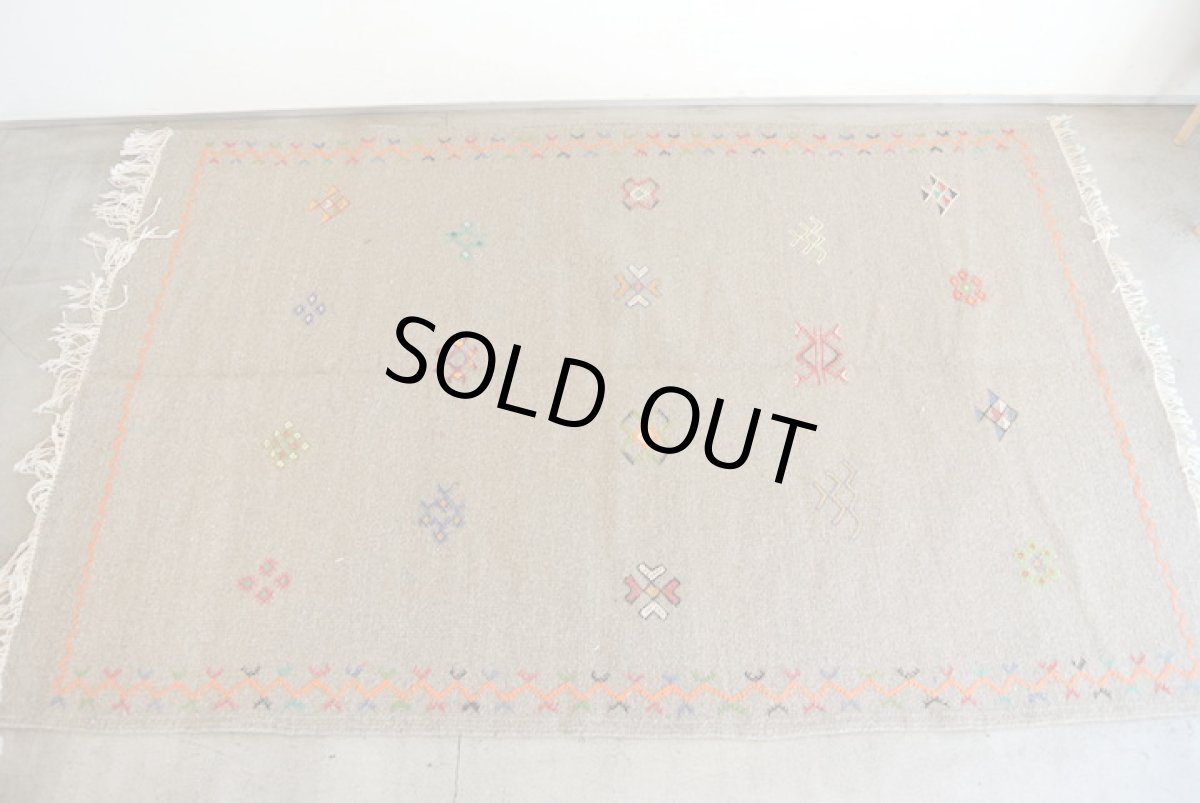 画像4: モロッコラグ ｜アフニフ M（グレー / 約156×102cm）エリアラグ　一点もの　送料無料　良品 (4)