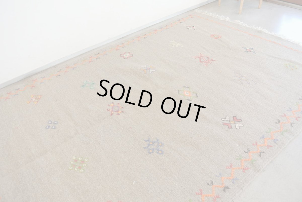 画像5: モロッコラグ ｜アフニフ M（グレー / 約156×102cm）エリアラグ　一点もの　送料無料　良品 (5)