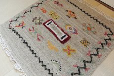 画像3: モロッコラグ ｜アフニフ SS（グレー / 約51×50cm）美品　玄関マット　一点もの (3)