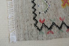 画像5: モロッコラグ ｜アフニフ SS（グレー / 約51×50cm）美品　玄関マット　一点もの (5)