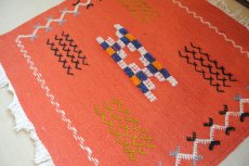 画像3: モロッコラグ ｜アフニフ SS（レッド / 約53×51cm）美品　玄関マット　一点もの (3)