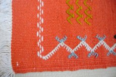 画像5: モロッコラグ ｜アフニフ SS（レッド / 約53×51cm）美品　玄関マット　一点もの (5)