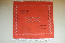 画像7: モロッコラグ ｜アフニフ SS（レッド / 約53×51cm）美品　玄関マット　一点もの (7)