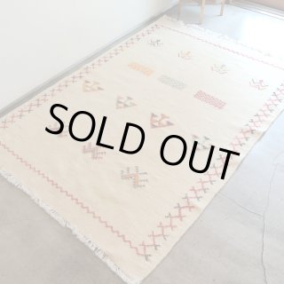 モロッコラグ ｜アフニフ（グレー / 約156×102cm）エリアラグ 一点もの