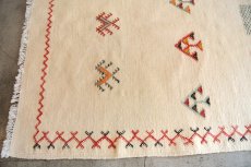 画像5: モロッコラグ |アフニフ M(オフホワイト / 約150×102cm)送料無料 美品 (5)