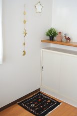 画像2: モロッコラグ ｜アフニフ SS（ブラックA / 約55×52cm）美品　玄関マット　一点もの (2)