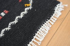 画像10: モロッコラグ ｜アフニフ SS（ブラックA / 約55×52cm）美品　玄関マット　一点もの (10)