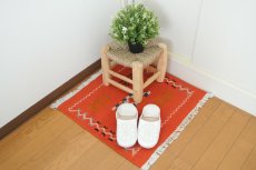画像3: モロッコラグ ｜アフニフ SS（レッド / 約53×51cm）美品　玄関マット　一点もの (3)