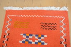 画像5: モロッコラグ ｜アフニフ SS（レッド / 約53×51cm）美品　玄関マット　一点もの (5)