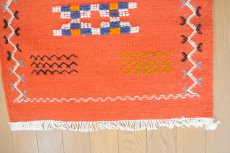 画像6: モロッコラグ ｜アフニフ SS（レッド / 約53×51cm）美品　玄関マット　一点もの (6)