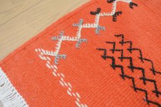 画像8: モロッコラグ ｜アフニフ SS（レッド / 約53×51cm）美品　玄関マット　一点もの (8)
