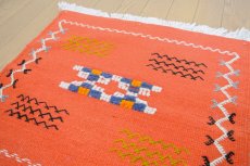 画像9: モロッコラグ ｜アフニフ SS（レッド / 約53×51cm）美品　玄関マット　一点もの (9)