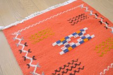 画像10: モロッコラグ ｜アフニフ SS（レッド / 約53×51cm）美品　玄関マット　一点もの (10)