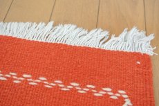 画像11: モロッコラグ ｜アフニフ SS（レッド / 約53×51cm）美品　玄関マット　一点もの (11)