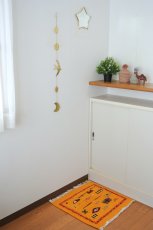 画像2: モロッコラグ ｜アフニフ SS（イエロー / 約51×50cm）美品　玄関マット　一点もの (2)