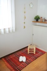 画像2: モロッコラグ｜ゼンモール（赤 / 約128×69cm） 送料無料　美品 (2)