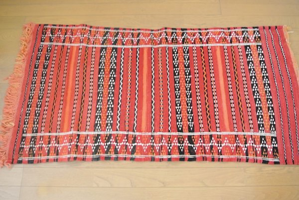 モロッコラグ｜ゼンモール・赤 (約128×69cm） 送料無料 美品