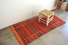 画像2: モロッコラグ｜ゼンモール（赤 / 約128×69cm） 送料無料　良品 (2)