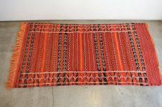 画像4: モロッコラグ｜ゼンモール（赤 / 約128×69cm） 送料無料　良品 (4)