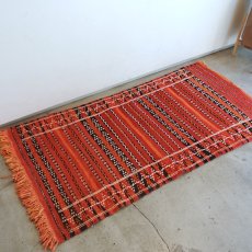 画像1: モロッコラグ｜ゼンモール（赤 / 約128×69cm） 送料無料　良品 (1)