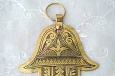 画像2: 真鍮製ファティマの手オーナメント・Mサイズ【メール便対応】魔除け　お守り (2)