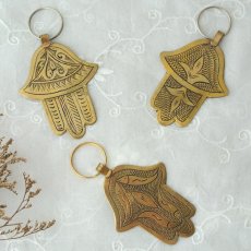 画像1: 真鍮製ファティマの手オーナメント・Sサイズ【メール便対応】魔除け　お守り (1)