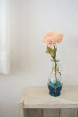 画像2: モロッコ手描きペイントの一輪挿し（ブルー） |　花瓶　水差し (2)