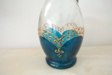 画像4: モロッコ手描きペイントの一輪挿し（ブルー） |　花瓶　水差し (4)