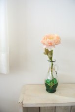 画像2: モロッコ手描きペイントの一輪挿し（グリーン） |　花瓶　水差し (2)