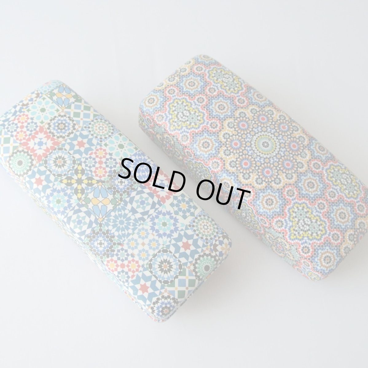 画像1: メガネケース（メガネ拭き付き） | モロッコタイル柄 (1)