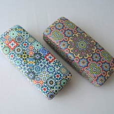 画像1: メガネケース（メガネ拭き付き） | モロッコタイル柄 (1)