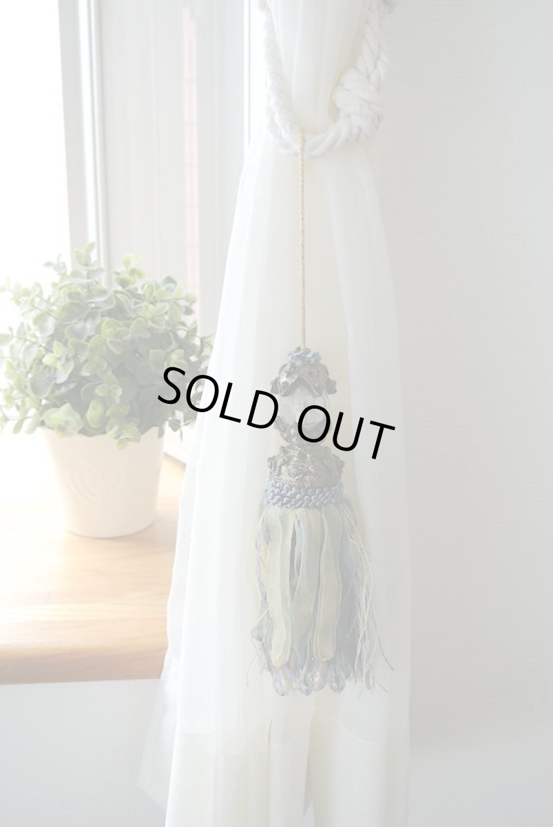 画像3: ビジュー付きタッセルチャーム｜貴婦人（ブルー） (3)