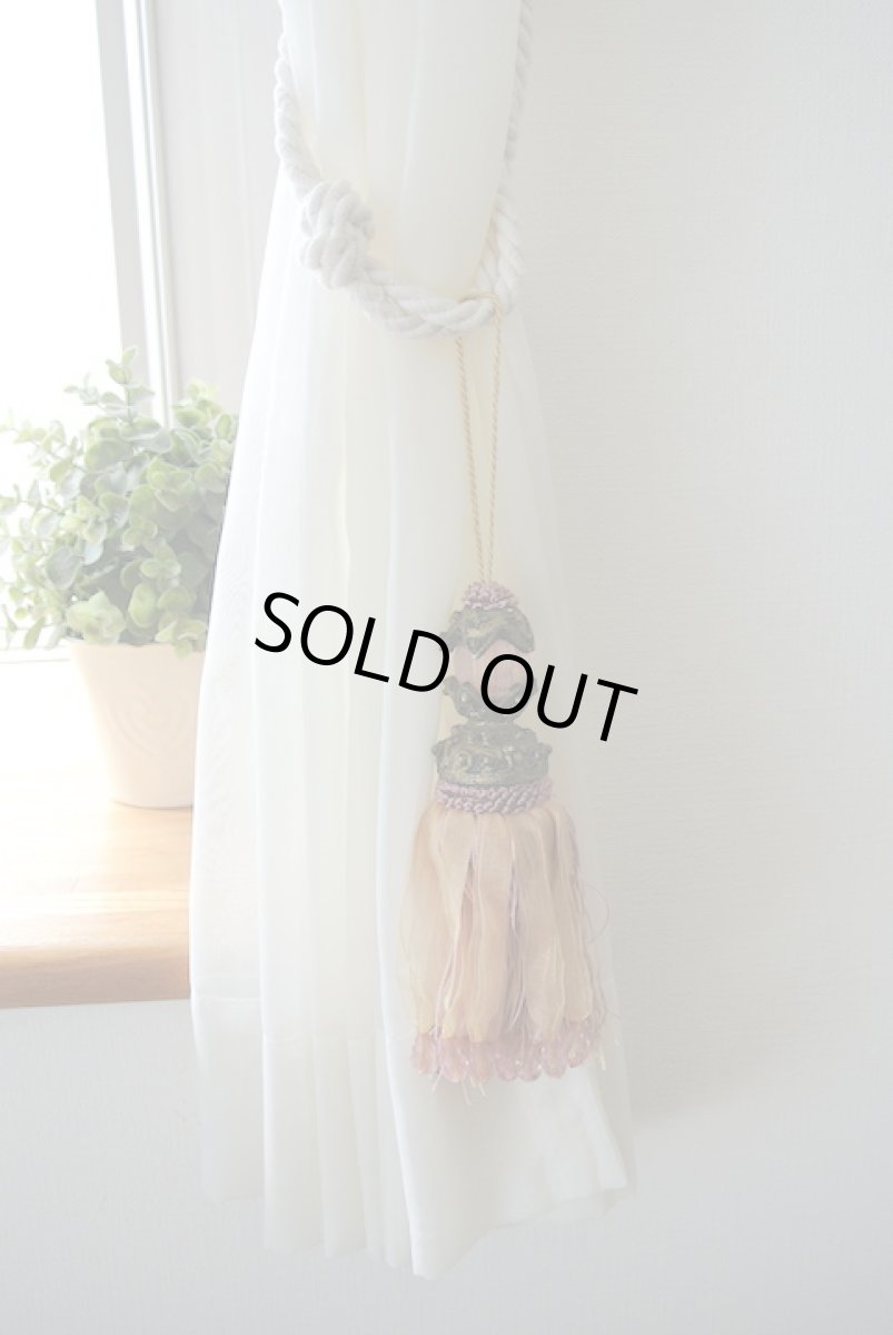 画像3: ビジュー付きタッセルチャーム｜貴婦人（ピンク） (3)