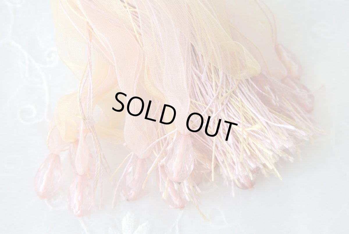 画像6: ビジュー付きタッセルチャーム｜貴婦人（ピンク） (6)