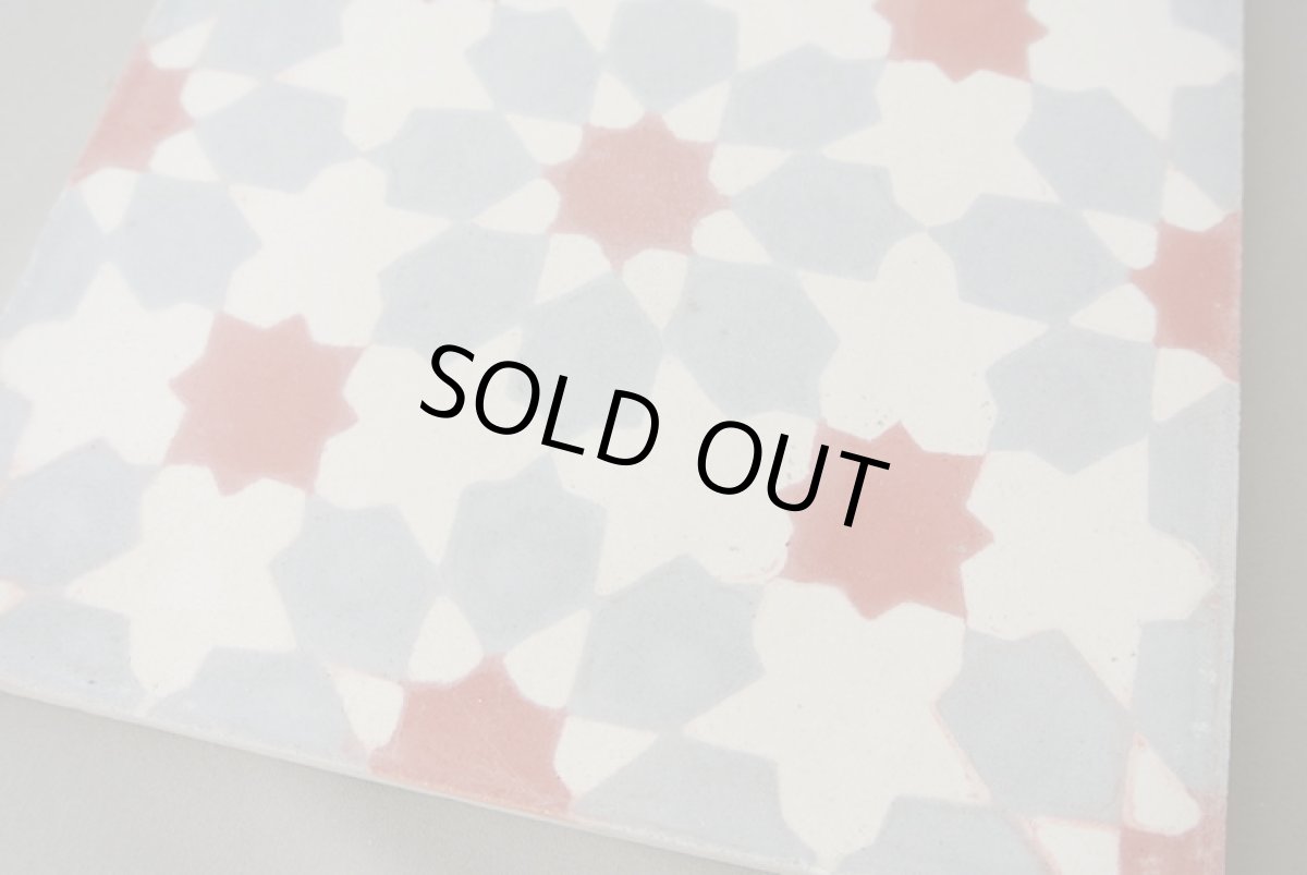 画像3: モロッコタイル｜ゼリージュ（赤）鍋敷き　ガーデニング　アウトドア (3)