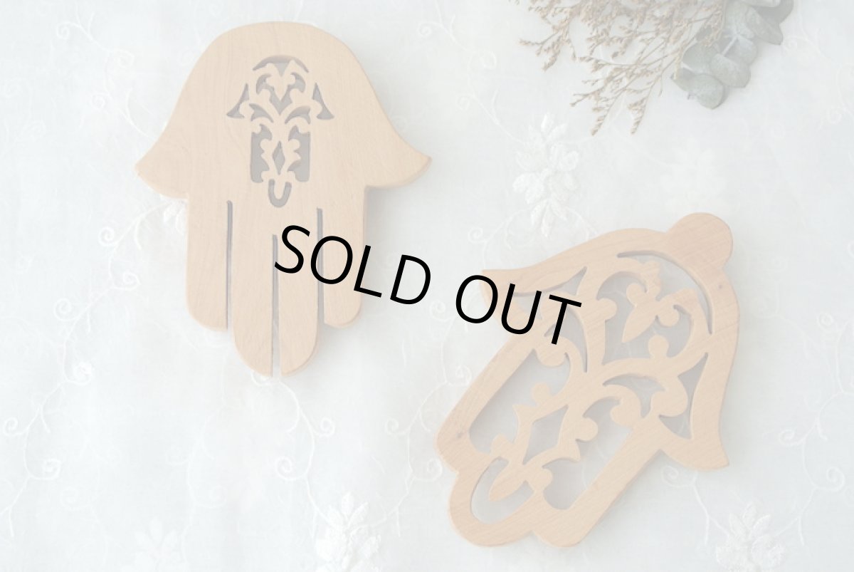 画像2: 木製ファティマの手トレーA　ソープディッシュ　魔除け　お守り (2)