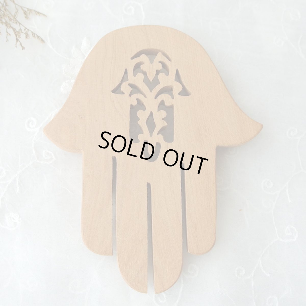 画像1: 木製ファティマの手トレーB　ソープディッシュ　魔除け　お守り (1)