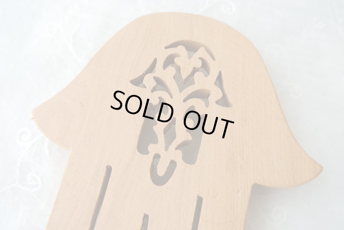 画像4: 木製ファティマの手トレーB　ソープディッシュ　魔除け　お守り (4)